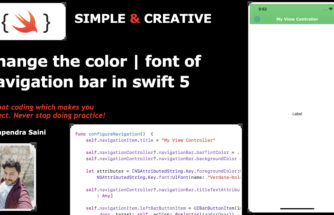 UINavigationBar : Change the color & font in swift 5
